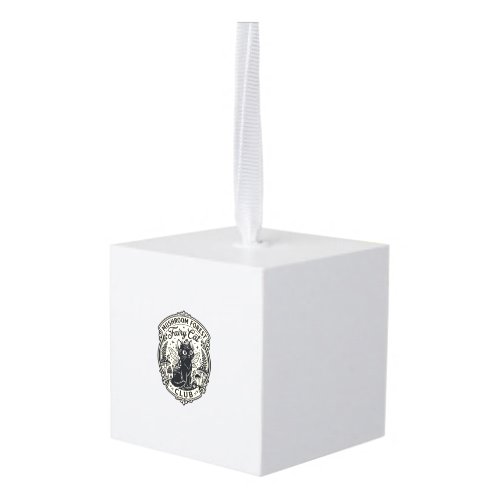 Mushroom Forest Fairy Cat Funny Cat Graphic - Mush Cube Ornament