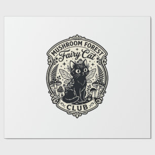 Mushroom Forest Fairy Cat Funny Cat Graphic - Mush Wrapping Paper