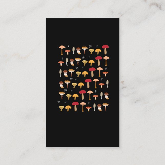 mushroom forest fly agaric collector poisonous business card (Front)