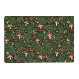 Mushroom Forest Holiday Supper Placemat