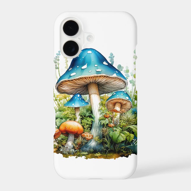 Mushroom Forest Illustration Iphone Case (Back)