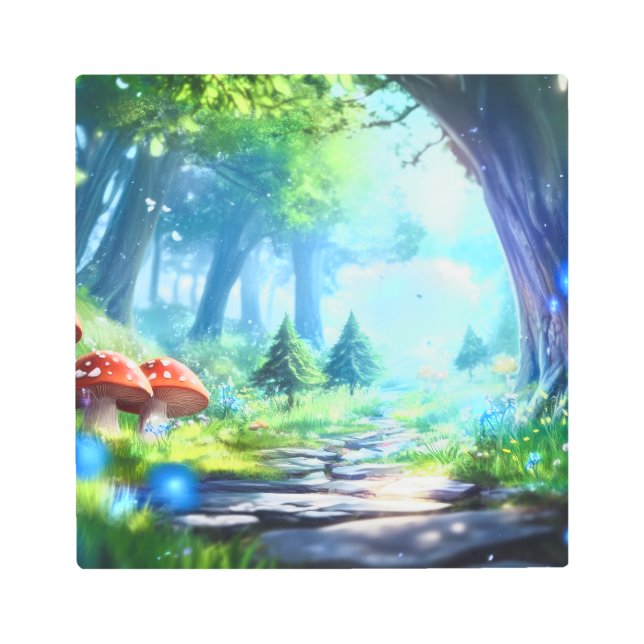 Mushroom Forest  Metal Print (Front)