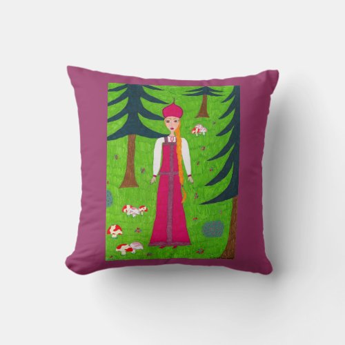 Mushroom Forest Pillow