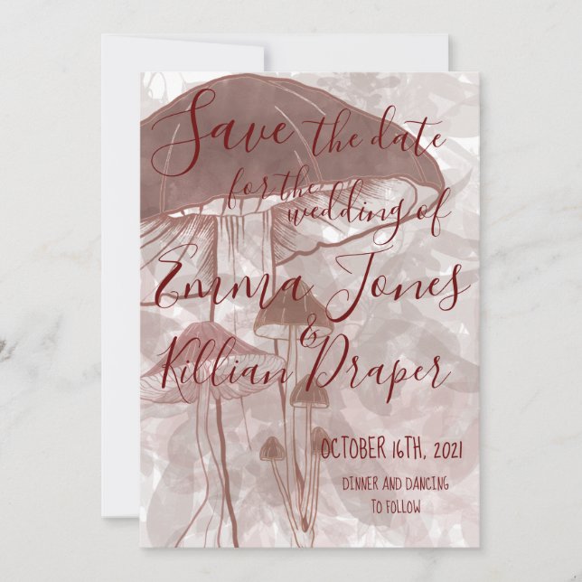 Mushroom Forest Save The Date (Front)