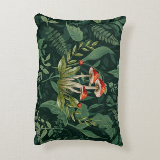 Mushroom Forest Sherpa Fleece Blanket | Botanical Accent Pillow