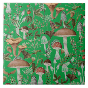 “Mushroom Forrest Green” Ceramic Tile