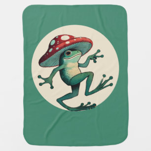 Mushroom Frog                                      Baby Blanket