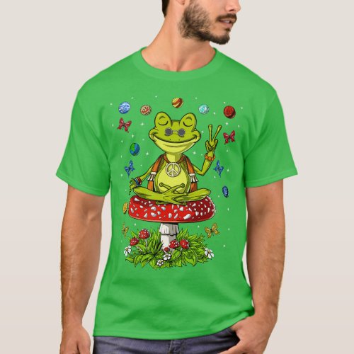 Mushroom Frog Meditation T_Shirt
