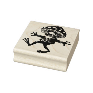 Mushroom Frog                                      Rubber Stamp