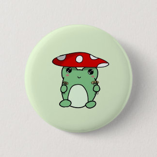 Mushroom Froggy Button