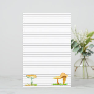 Mushroom Fungi Letter Writing Mycology Lined