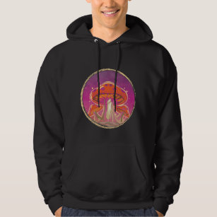 Mushroom Galaxy Psychedelic Graphic Hoodie