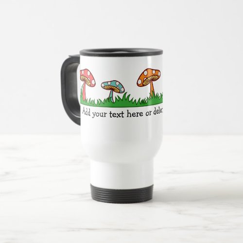 Mushroom Garden Personalized Travel Mug