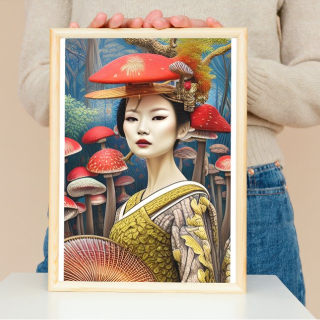Mushroom Geisha Surreal Fantasy Art Poster (Creator Uploaded)