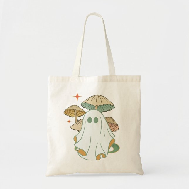 Mushroom Ghost Vintage  Tote Bag (Front)