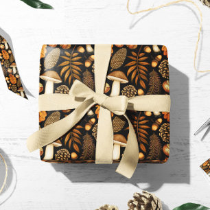 Mushroom Gift Wrap Autumn Gift Wrap Paper