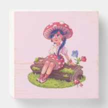 Mushroom Girl Illustration 