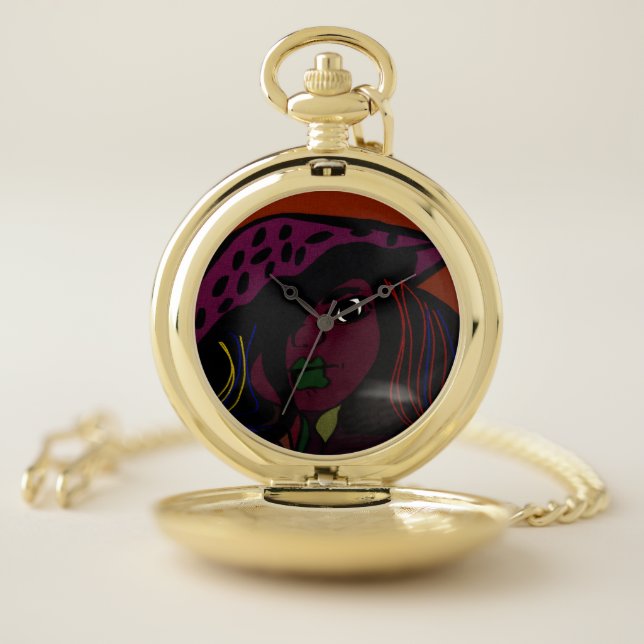 Mushroom Girl  Pocket Watch (Inside)