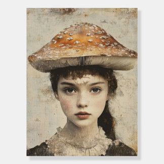 Mushroom Girl Portrait Foam Board