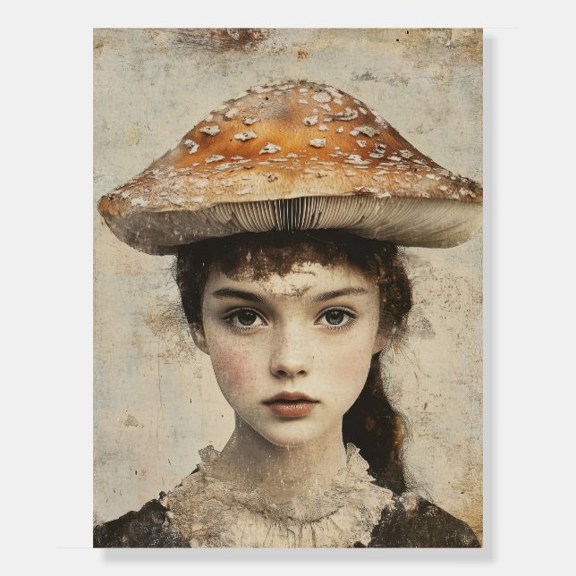 Mushroom Girl Portrait  Foam Board (Front)