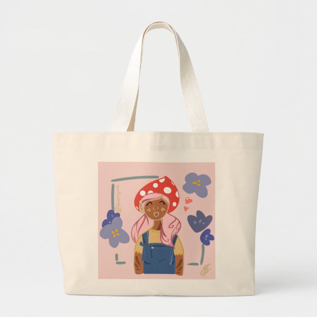 Mushroom Girl Tote Bag (Front)