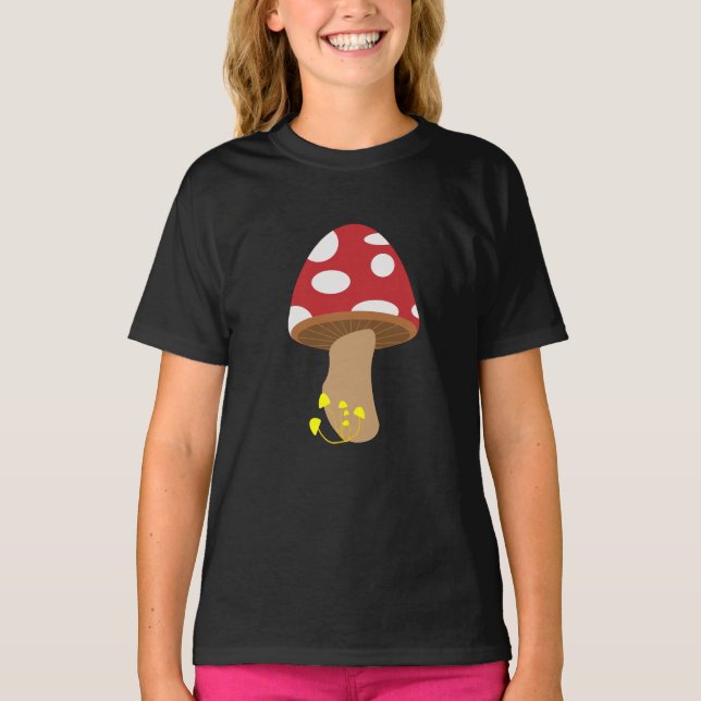 Mushroom Girl's T-Shirt (Front)