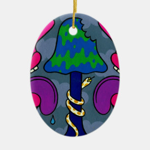 Mushroom Gloom #2 Ceramic Ornament