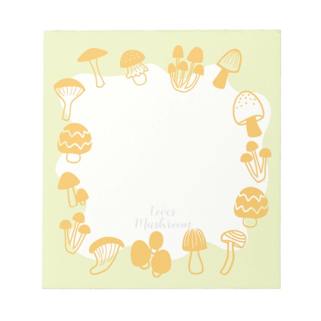 Mushroom Green Notepad (Front)