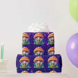 Mushroom Guardian Cute Charming Themed Inspired  Wrapping Paper
