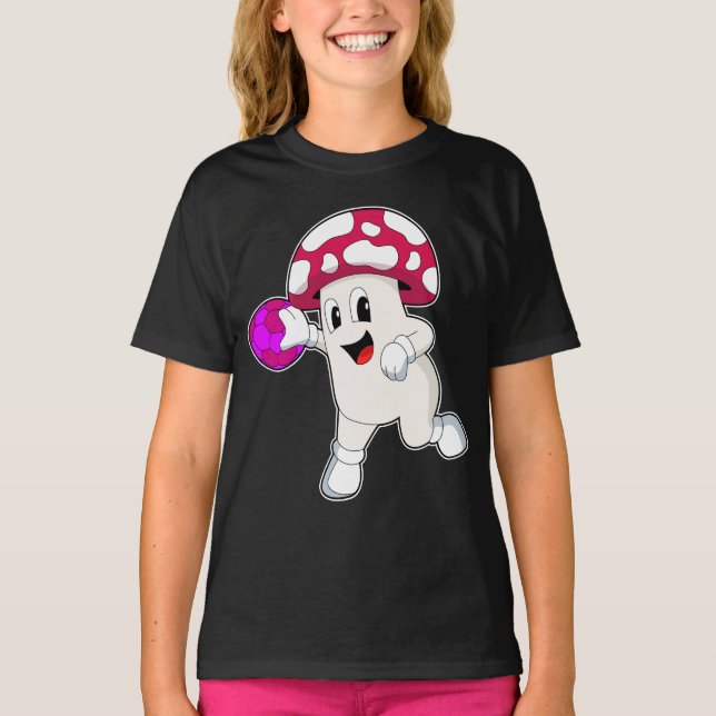Mushroom Handball player Handball T-Shirt (Front)