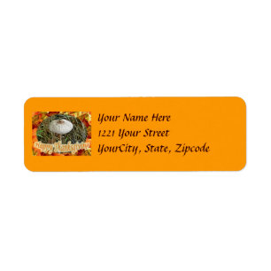 Mushroom Happy Thanksgiving Address Label