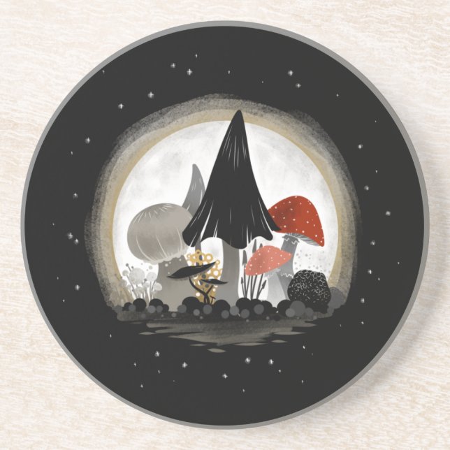 Mushroom Harvest Moon Coaster - Sky (Front)