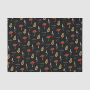 Mushroom Harvest Tissue Paper - Black