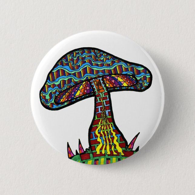 Mushroom Hill Pinback Button (Front)