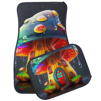 Mushroom House Car Floor Mat by MarblesPictures at Zazzle