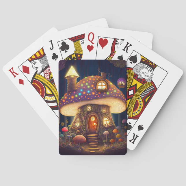 Mushroom House Fantasy Art Poker Cards (Back)