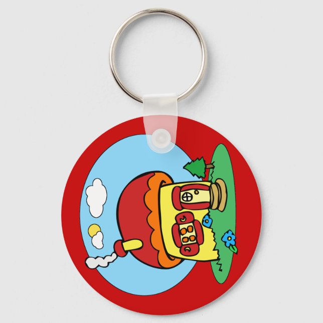 Mushroom House Keychain (Front)