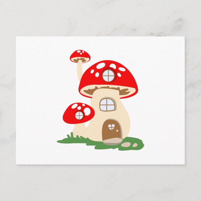 Mushroom House Postcard (Front)
