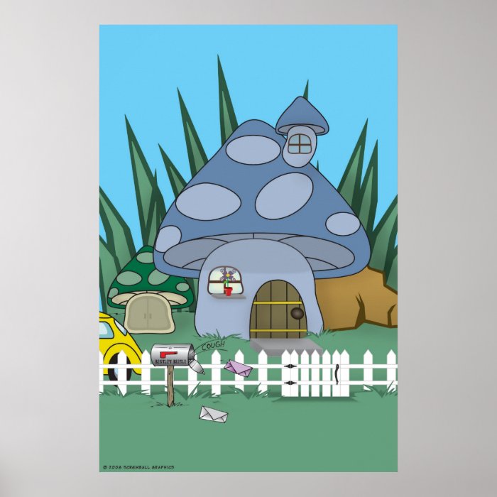 Mushroom House Print