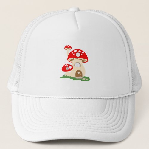 Mushroom House Trucker Hat