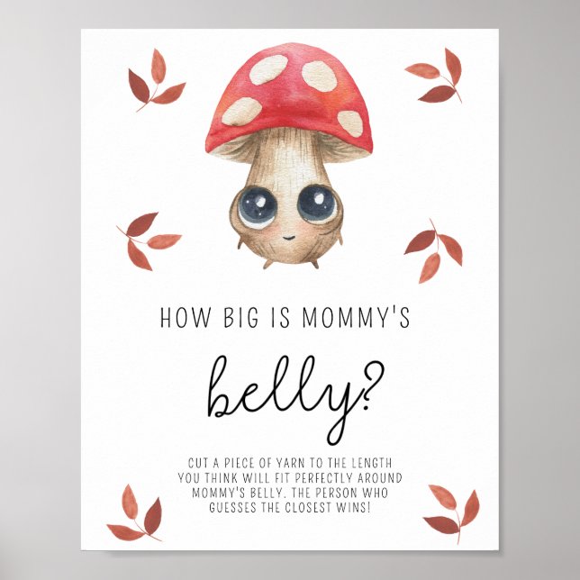 Mushroom - How big is mommy's belly game poster (Front)
