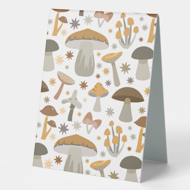 Mushroom Hunter Century Mushroom Table Tent (Front)