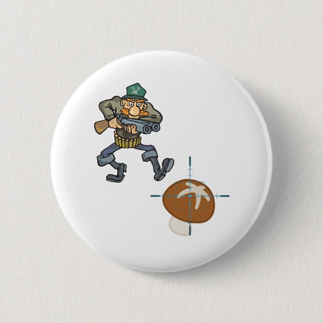 Mushroom Hunter Is Comming Button (Front)