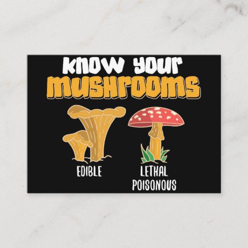 Mushroom Hunter Know Your Mushrooms Business Card