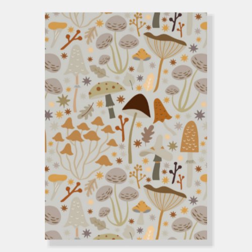 Mushroom Hunter Mid Century Mushrooms Foam Board