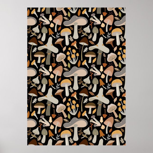 Mushroom Hunter Mid Mushroom Poster (Front)