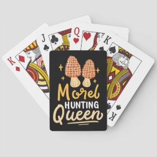 Mushroom Hunter Morel Hunting Queen Poker Cards