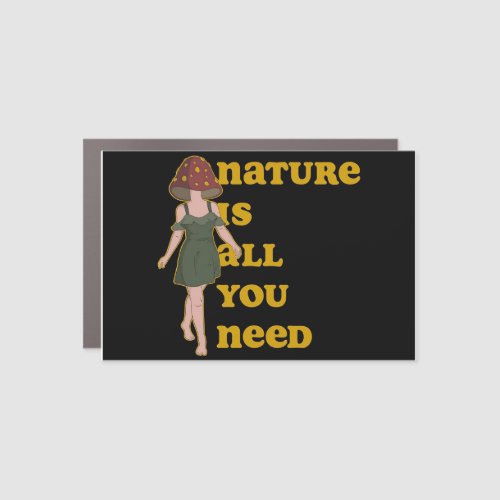 Mushroom Hunter Mushroom Lady Car Magnet