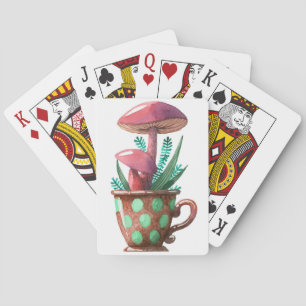 Mushroom Hunter Mushrooms In A Cup Poker Cards