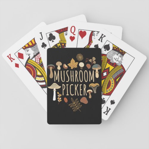 Mushroom Hunter Mushrooms Picker Poker Cards